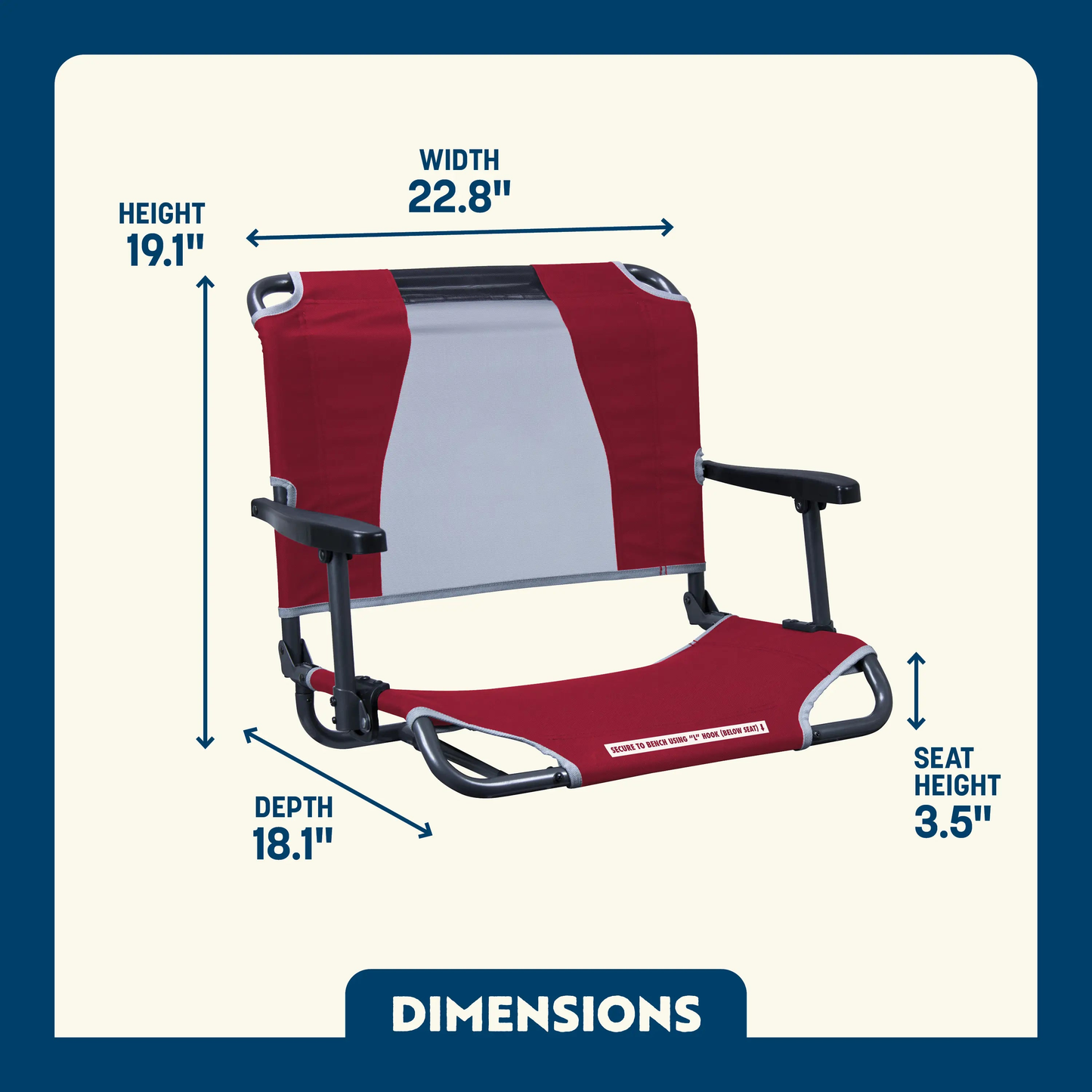 Big Comfort Stadium Chair™ with Armrests product photo
